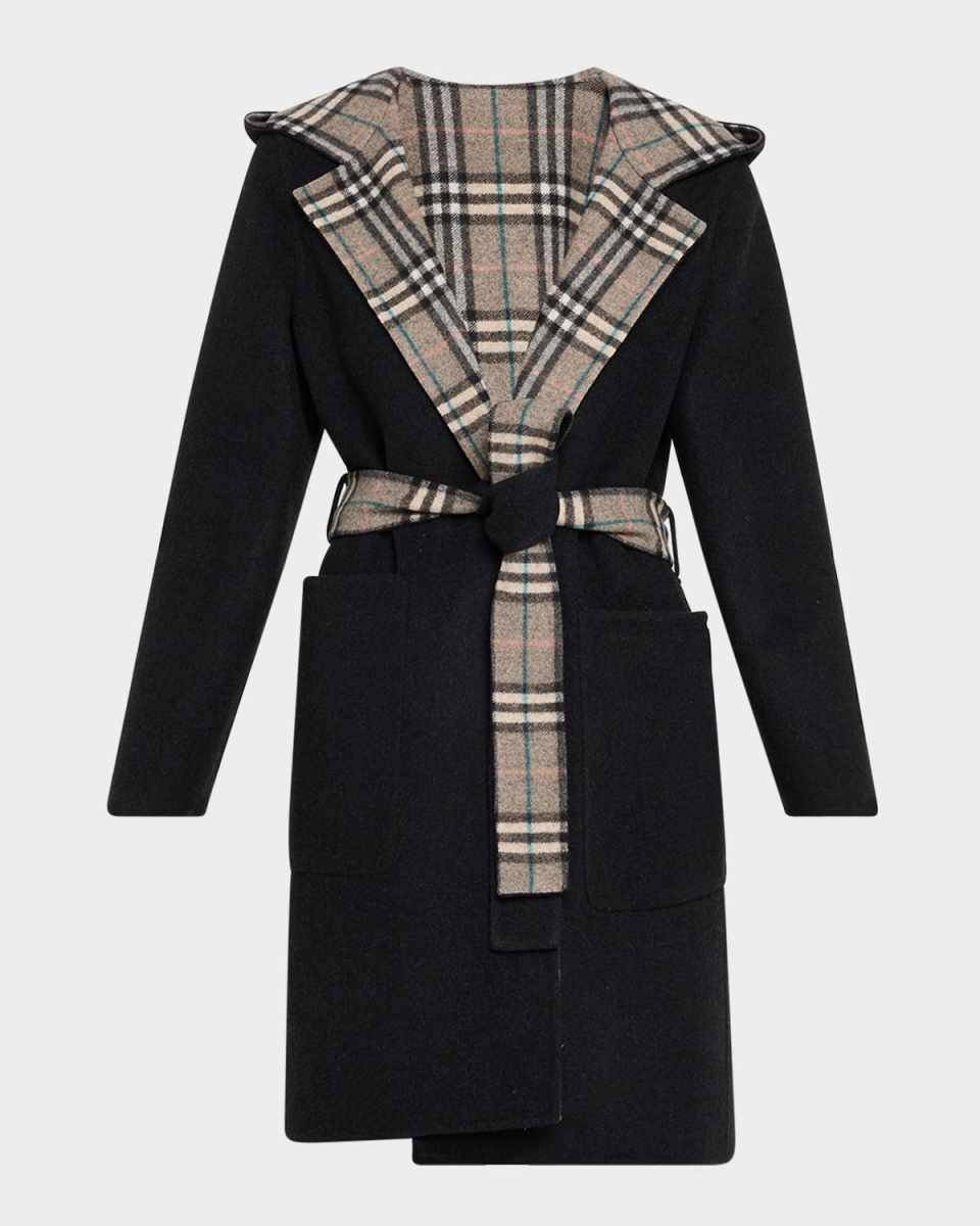 Hampshire Hooded Wool Wrap Coat